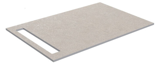 Korsbakken Benkeplate HPL med Håndkleholder Sand / 1 Side 90cm
