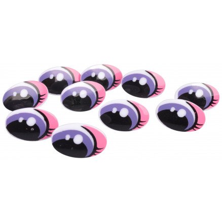 Infinity Hearts Sikkerhedsøyne med makeup 25x16mm 5 par