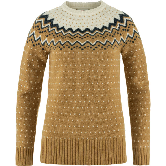 Fjellreven Women's Övik Knit Sweater Buckwheat Brown-chalk White M