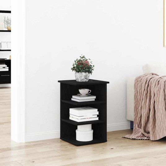  Sideskap Svart 35 x 35 x 55 cm Konstruert tre