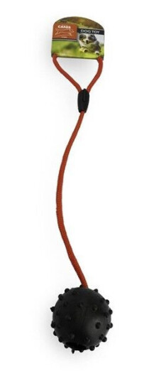 Active Canis Ball With Rope Black