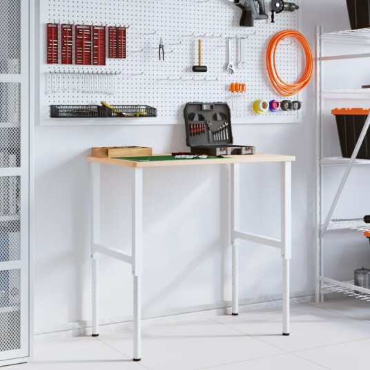  Arbeidsbenk 100x60x 71,5-98  cm heltre eik rektangulær