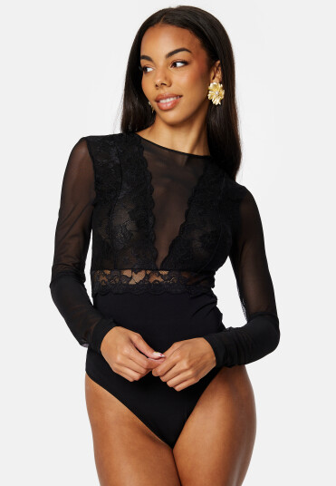 Pieces Sicca LS Bodystocking Black XS Pieces Sicca LS Bodystocking Black XS