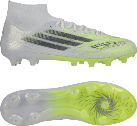 adidas F50 Sparkfusion Pro Mid Cut FG/AG Born For Goals Fottøy Hvit/Metall/Gul Kvinner størrelse 35½ adidas F50 Sparkfusion Pro Mid Cut FG/AG Born For Goals Fottøy Hvit/Metall/Gul Kvinner størrelse 35½
