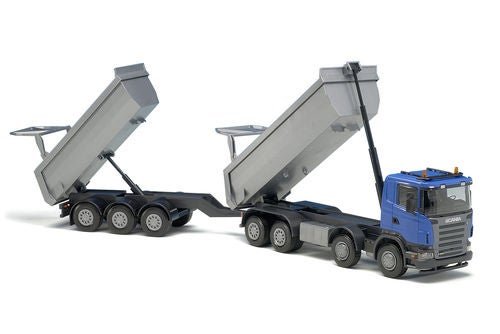 Emek Lastebil Scania Med Tilhenger Blå