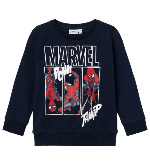 Name It Nmmjessie Spiderman sweatshirt Dark Sapphire