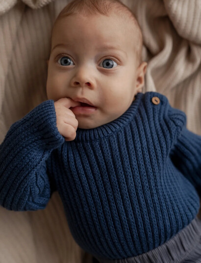 Hanevild Ensign Blue Albert Romper 62