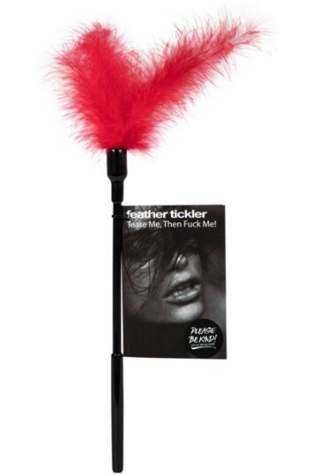 Tease Me Then Fuck Me Feather Tickler Red Tease Me Then Fuck Me Feather Tickler Red