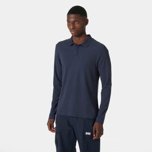 Helly Hansen Herre Crewline Lange Ermer Poloskjorte Marineblå XL