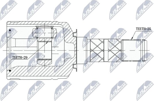 Nty Drivknute drivaksel NTY NPW SB 013