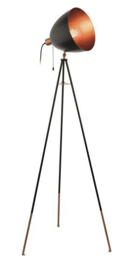 Eglo Chester Gulvlampe, Sort/kobber Eglo Chester Gulvlampe, Sort/kobber