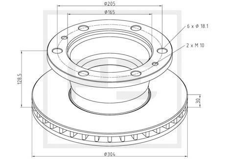 Bremseskive PETERS ENNEPETAL 026.651-10A Bremseskive PETERS ENNEPETAL 026.651-10A