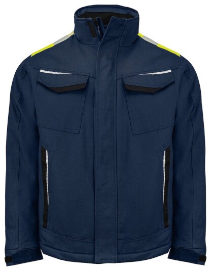 ProJob 5438 Fôret Jakke Bomull Navy blue/yellow S