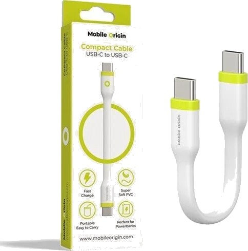 Mobile Origin USB C USB C kabel hvit COMC USBC WHT