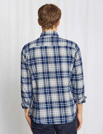 Bruun & Stengade Bs Ravi Casual Modern Fit Shirt - Navy - M