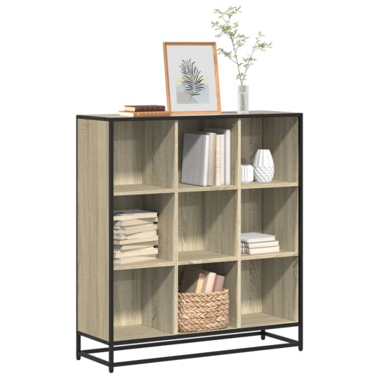 Bokhylle sonoma eik 97,5x33x107,5 cm konstruert tre og metall