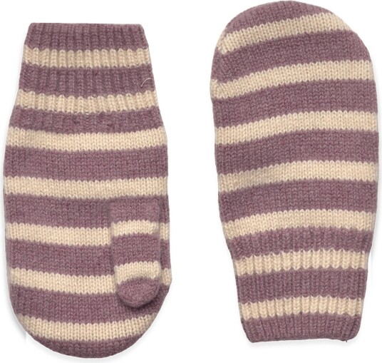 mp Denmark Bergen Striped Mittens GRAPE SHAKE 0 1Y