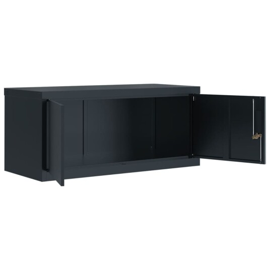vidaXL Arkivskap antrasitt 90x40x240 cm stål