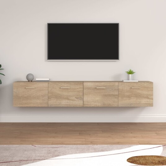 vidaXL Veggskap 2 stk sonoma eik 100x36,5x35 cm konstruert tre vidaXL Veggskap 2 stk sonoma eik 100x36,5x35 cm konstruert tre