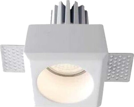 V Tac GU10 innfellingsspot i gips Rund hvit 80x80mm hull: 85x85mm IP20 uten lyskilde