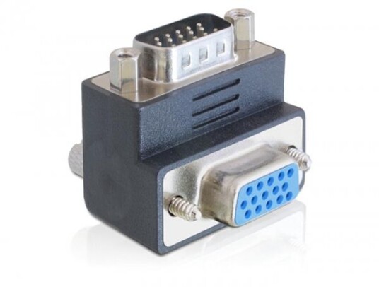 Delock VGA-adapter Hann Til Hunn 270° Vinklet Delock VGA-adapter Hann Til Hunn 270° Vinklet