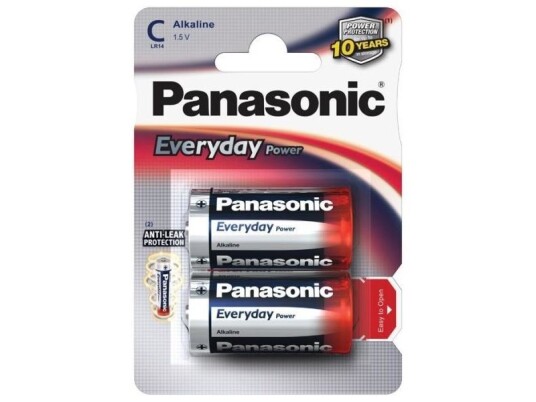 Panasonic LR14EPS/2BPLr14 Everyday Power 1.5V Alkaline C Batteri 2 Stk Panasonic LR14EPS/2BPLr14 Everyday Power 1.5V Alkaline C Batteri 2 Stk