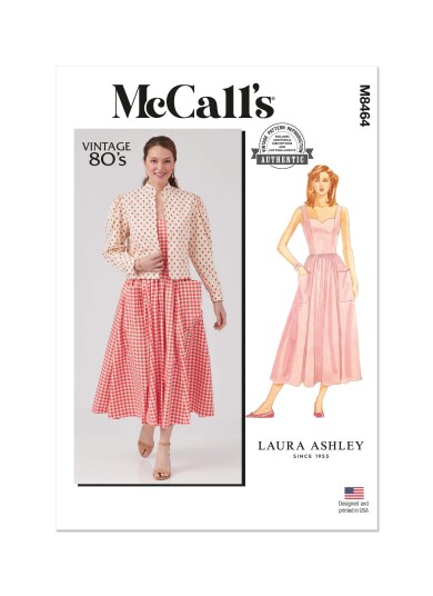 McCall's 8464 - Vintage Kjole & Jakke Y5 (18-20-22-24-26)