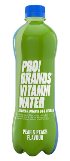 Pro!Brands Vitamin Water 12x555 ml, Pære&Fersken (Pear&Peach) In