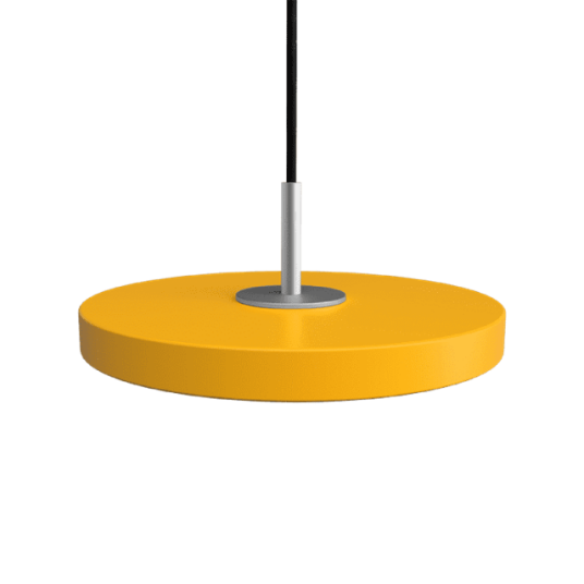 Umage Asteria Micro Taklampe Saffron Yellow/Steel Top Umage Asteria Micro Taklampe Saffron Yellow/Steel Top