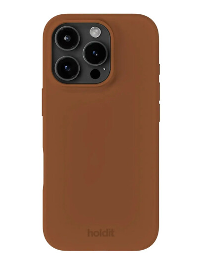 Holdit Silicone Case iPhone 16 Pro Brown