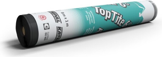 Tecca Toptite 6 Overflatepapp 1 × 8 m, Med Klebekant, Svart