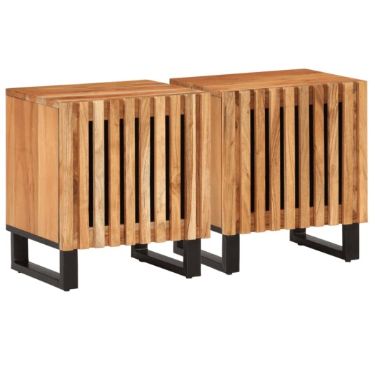  Nattbord 2 stk 40x34x46 cm heltre akasie 377419