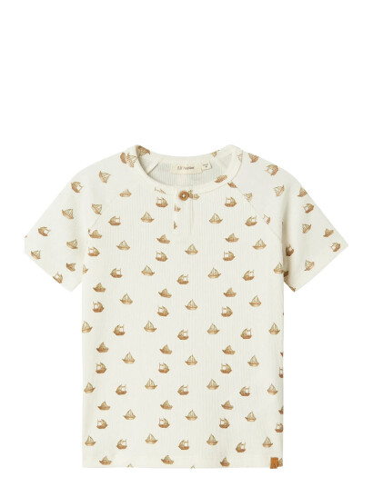 Lil"Atelier Nmmlavo Eni Ss Slim Top Lil - Cream - 116