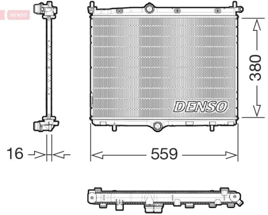 DENSO DRM21106 Radiator, motorkjøling DENSO DRM21106 Radiator, motorkjøling