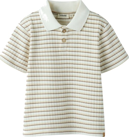 Lil"Atelier Nmmhaldur Ss Loose Polo Lil Cream 122 128 Lil"Atelier Nmmhaldur Ss Loose Polo Lil Cream 122 128