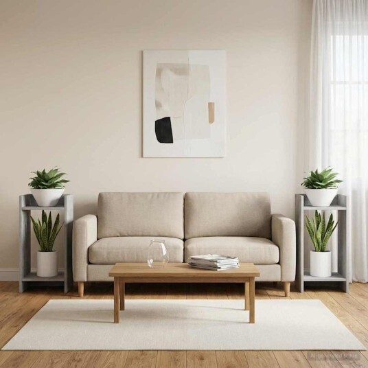 vidaXL Planteholder 2 stk. Betonggrå 30 x 30 x 60 cm Konstruert tre