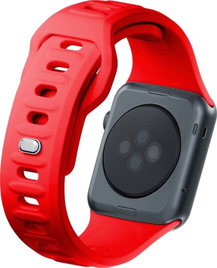 3mk Silikonrem for Apple Watch 38/40/41mm Rød