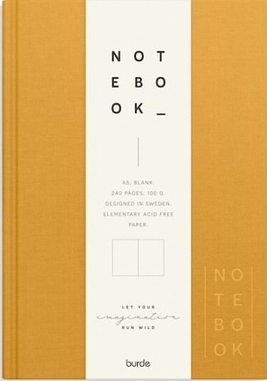 Burde Notebook Textile Mustard Blank A5