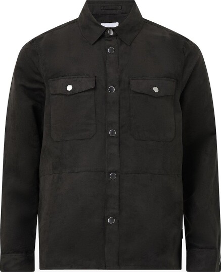 Lindbergh Overtreksskjorte Micro suede overshirt Svart Lindbergh Overtreksskjorte Micro suede overshirt Svart