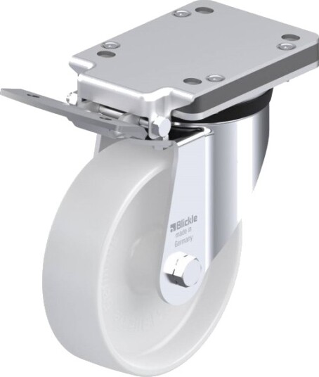 Blickle 646620 Lk-Po 160G-Is Styrehjul Med Brems Hjuldiameter: 160 Mm Bæreevne (Maks.): 450 Kg 1 Stk