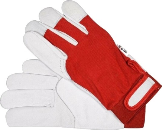 Yato Yato Work Gloves Bomull/Lær Rød Str. 8