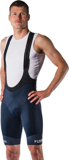 FUSION Tempo! Bib Sykkelshorts Herre Navy/Svart S