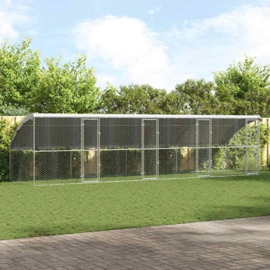 Vidaxl Hundebur 4 Stk. Sølv 8 X 2 X 2 M Galvanisert Stål