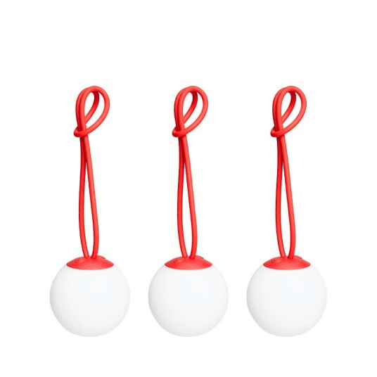 Fatboy - Bolleke Portable Pendel Mini Set 3pcs. IP55 Red ® - Lampemesteren Fatboy - Bolleke Portable Pendel Mini Set 3pcs. IP55 Red ® - Lampemesteren