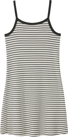 LMTD Nlfhinaja Stripe Short Strap Dress Cream 170