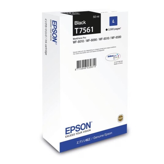 Original blekkpatron Epson C13T75614N Sort