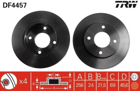 Bremseskive TRW DF4457