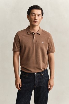 GANT Reg Shield Ss Pique Polo Brown XXXL GANT Reg Shield Ss Pique Polo Brown XXXL