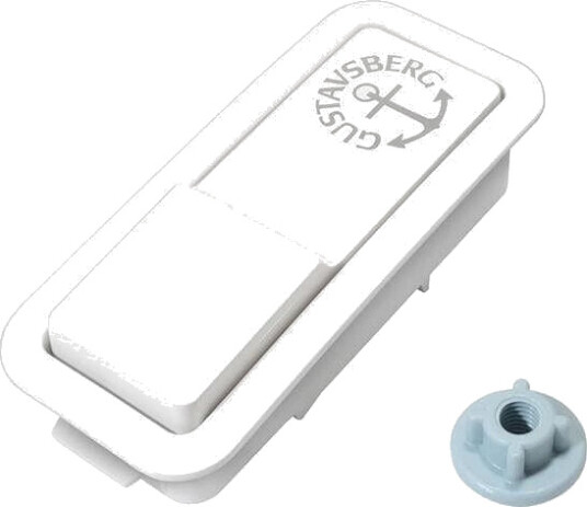 Gustavsberg NT-21 Komplett Trykknapp Vann med Ramme, Hvit - 32x95 mm