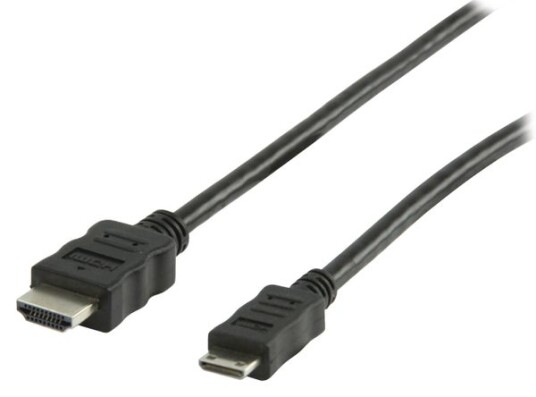 HDMI - High Speed Kabel med Ethernet HDMI Kontakt - HDMI Mini Han 2,5 meter